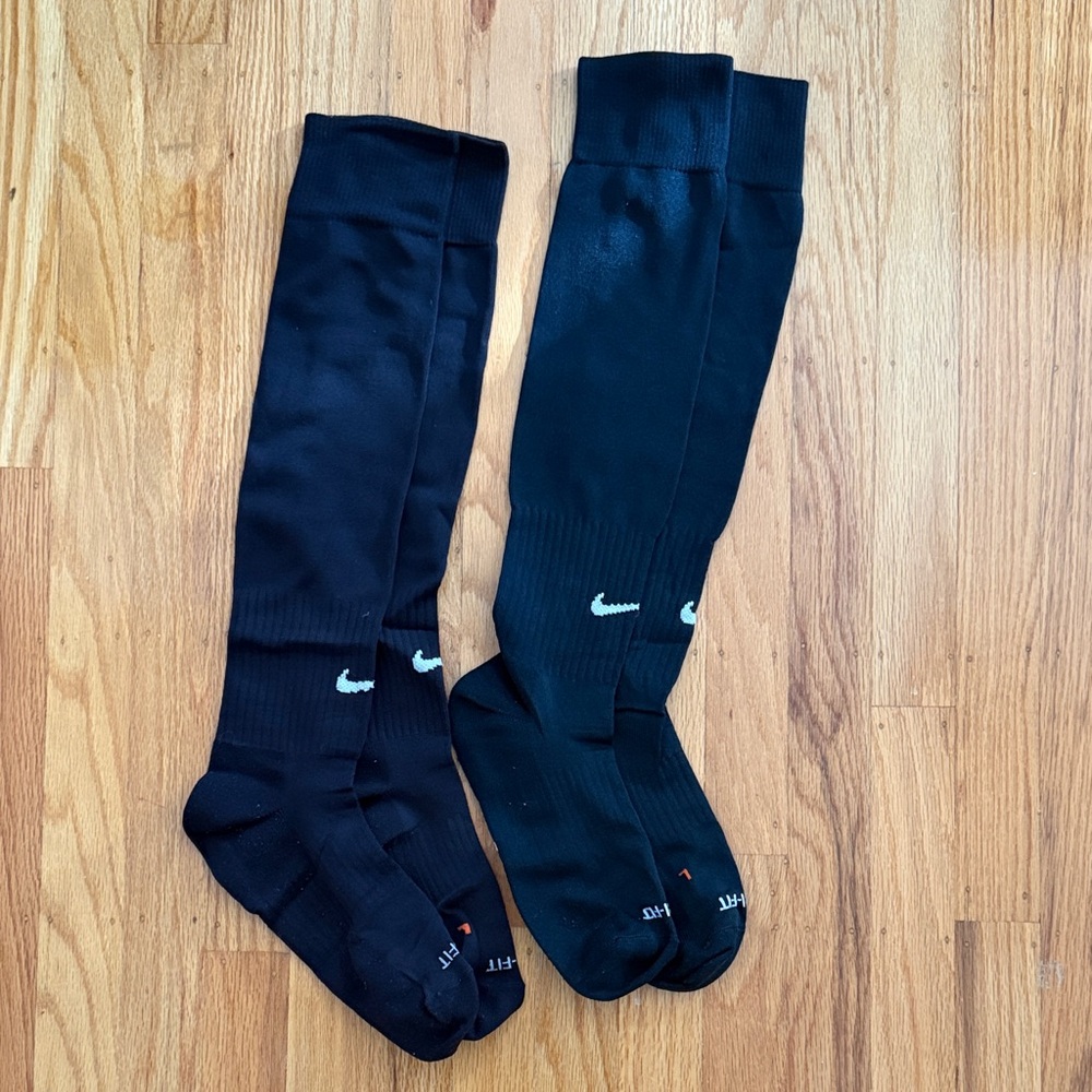 Nike Black Knee-High Athletic Socks